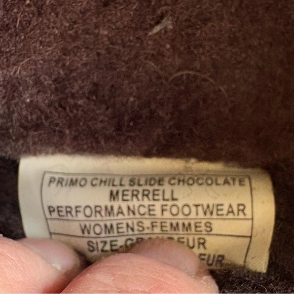 Merrell Women’s Primo Chill Chocolate Brown Suede Clogs w/ Cozy Lining, Sz. 9 - Picture 9 of 10